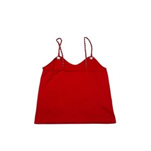 Red w gold chain  Camisole Top